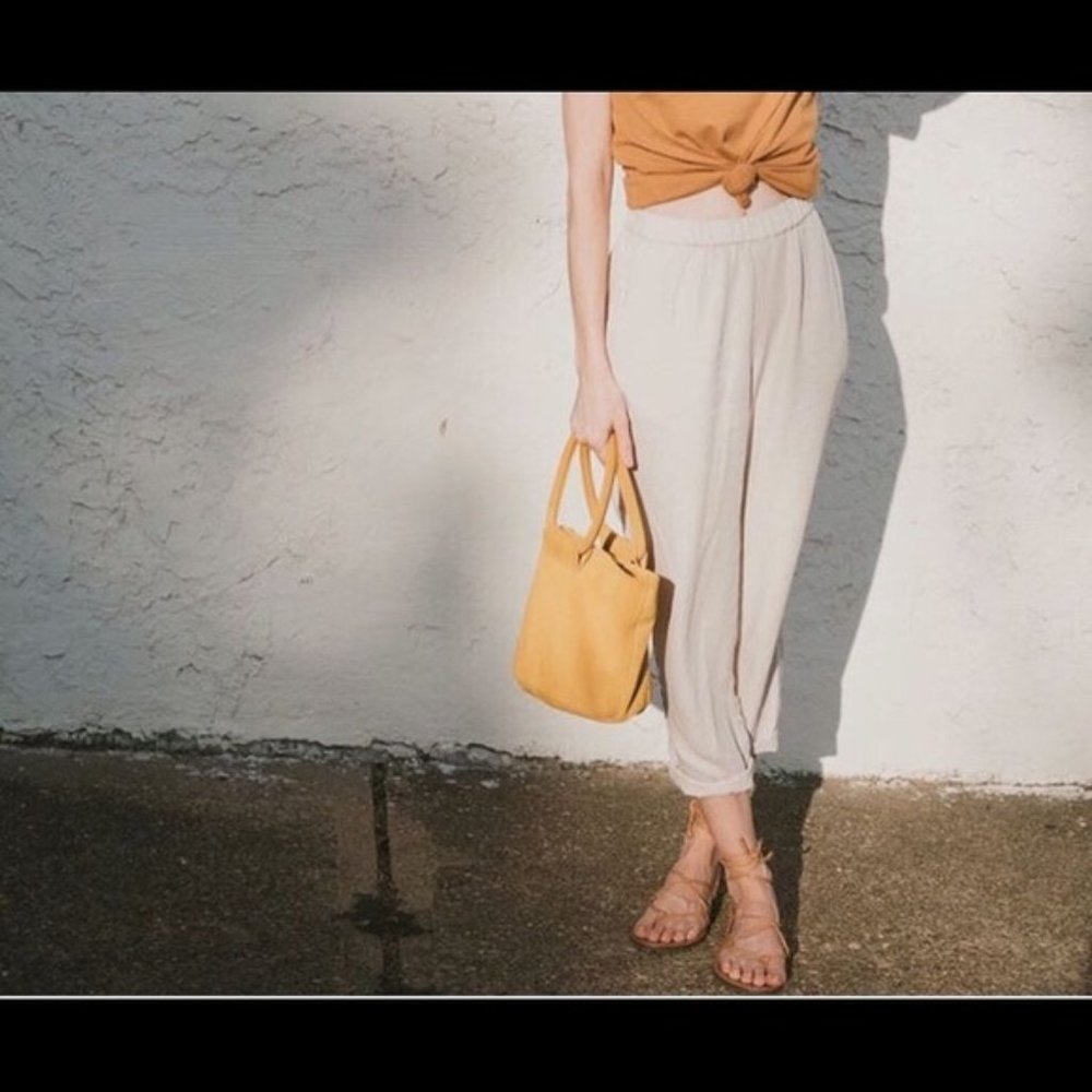 The Linen Tapered Pant Sand XS